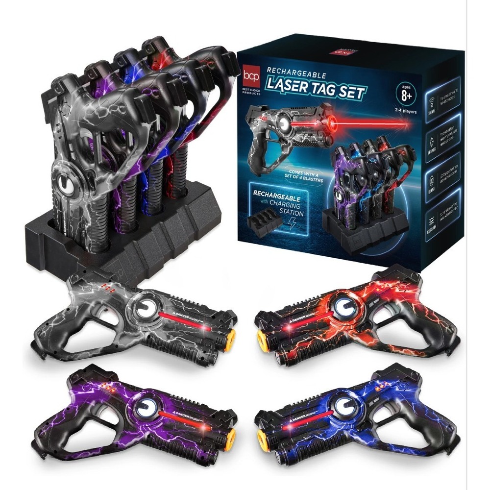 BCP Rechargeable Laser Tag Set 4 Blasters